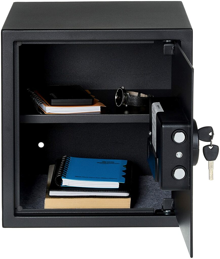 Amazon Basics Digital Safe With Electonic Keypad Locker For Home , 33 L (Black)