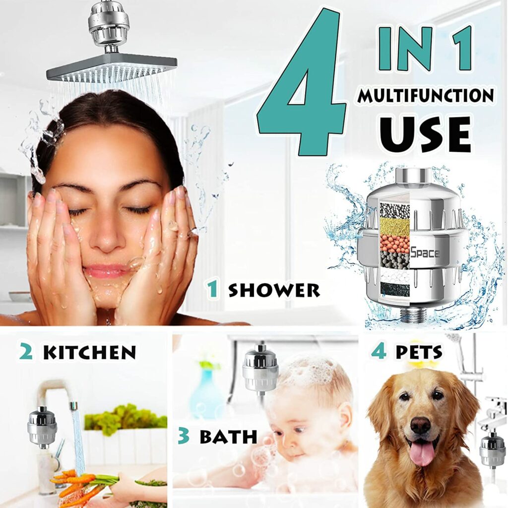 Aqua Space Shower Filter Combo with Extra Cartridge - Shower and Tap Filters 4 in one users