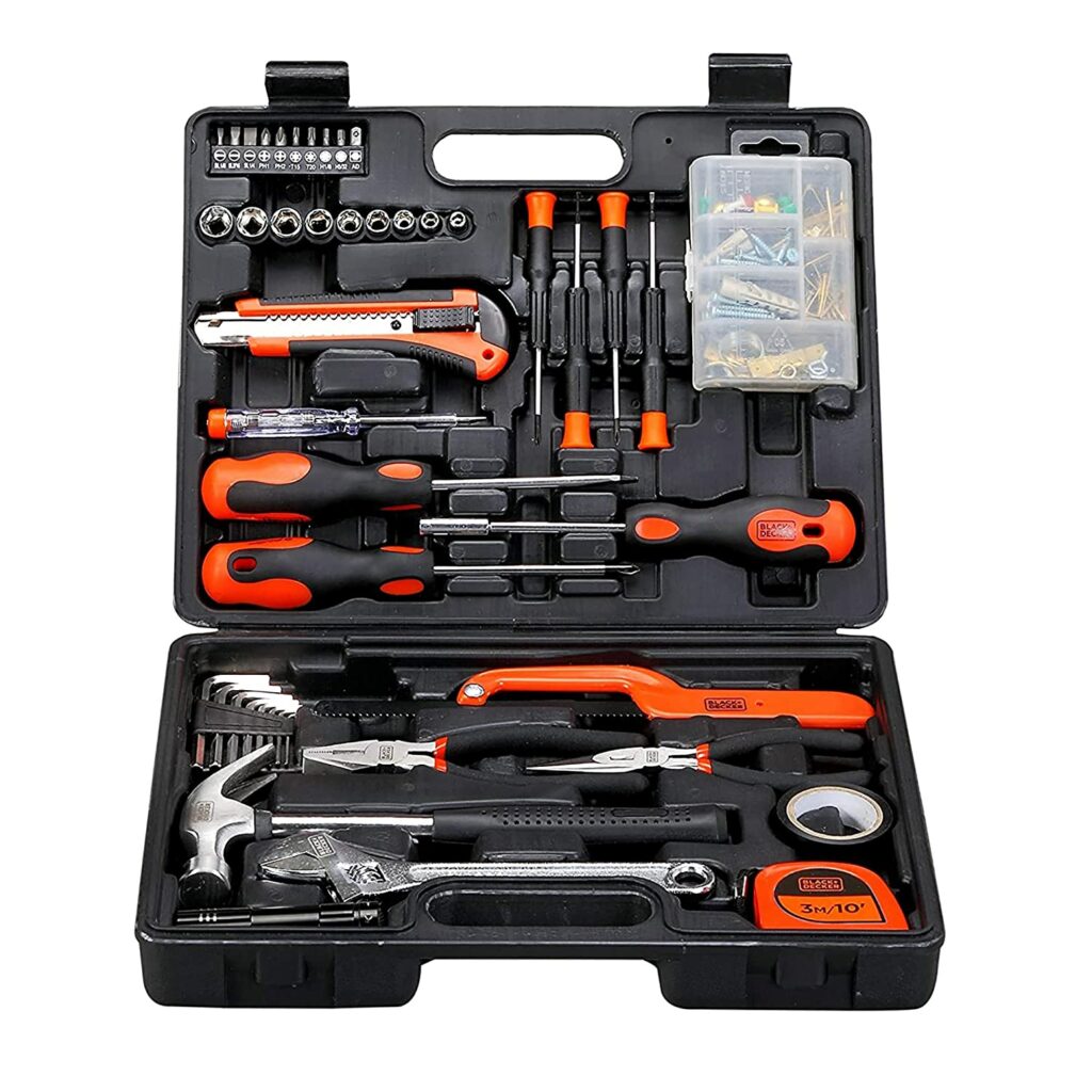 BLACK+DECKER CD121K50 12-Volt Cordless Battery Powered Drill Driver Kit with BMT126C Hand Tool Kit