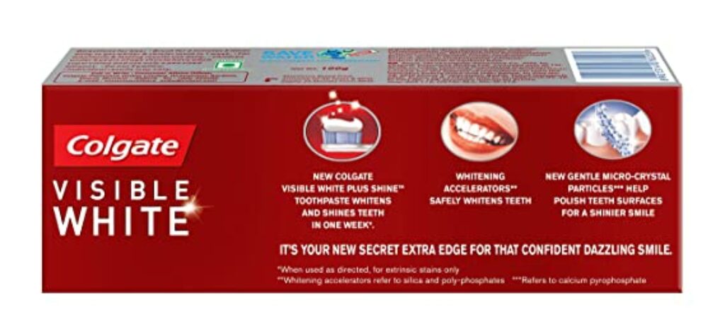 Colgate Toothpaste Visible White Plus Shine - 100g