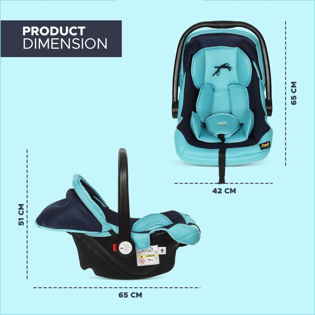 Dash 4 in 1 Infant Baby Car Seat, Carry Cot and Rocker with Canopy for Kids 0-15 Months