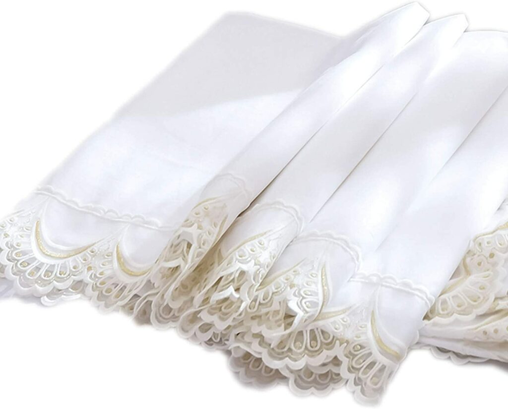FADFAY White Sheets King Size Lace Bed Sheet