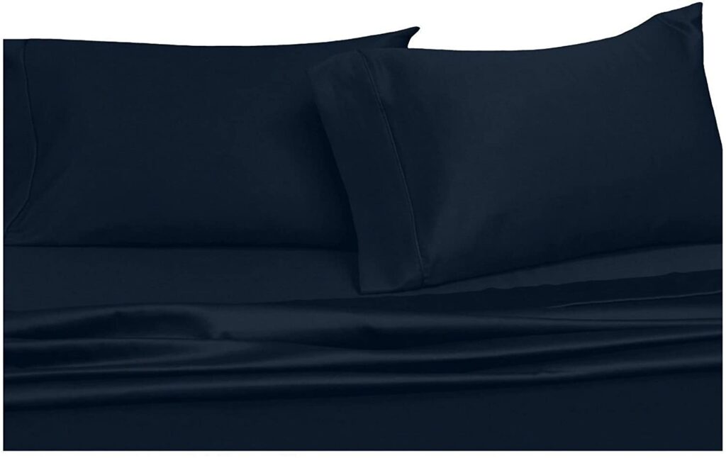 Full, Navy  Royal Hotels Solid Navy 600-Thread-Count