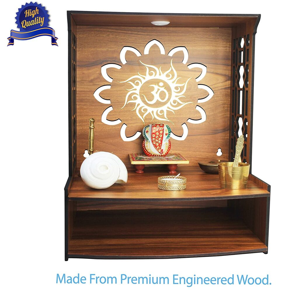 Heartily® Mangal Beautiful Wooden Pooja Stand