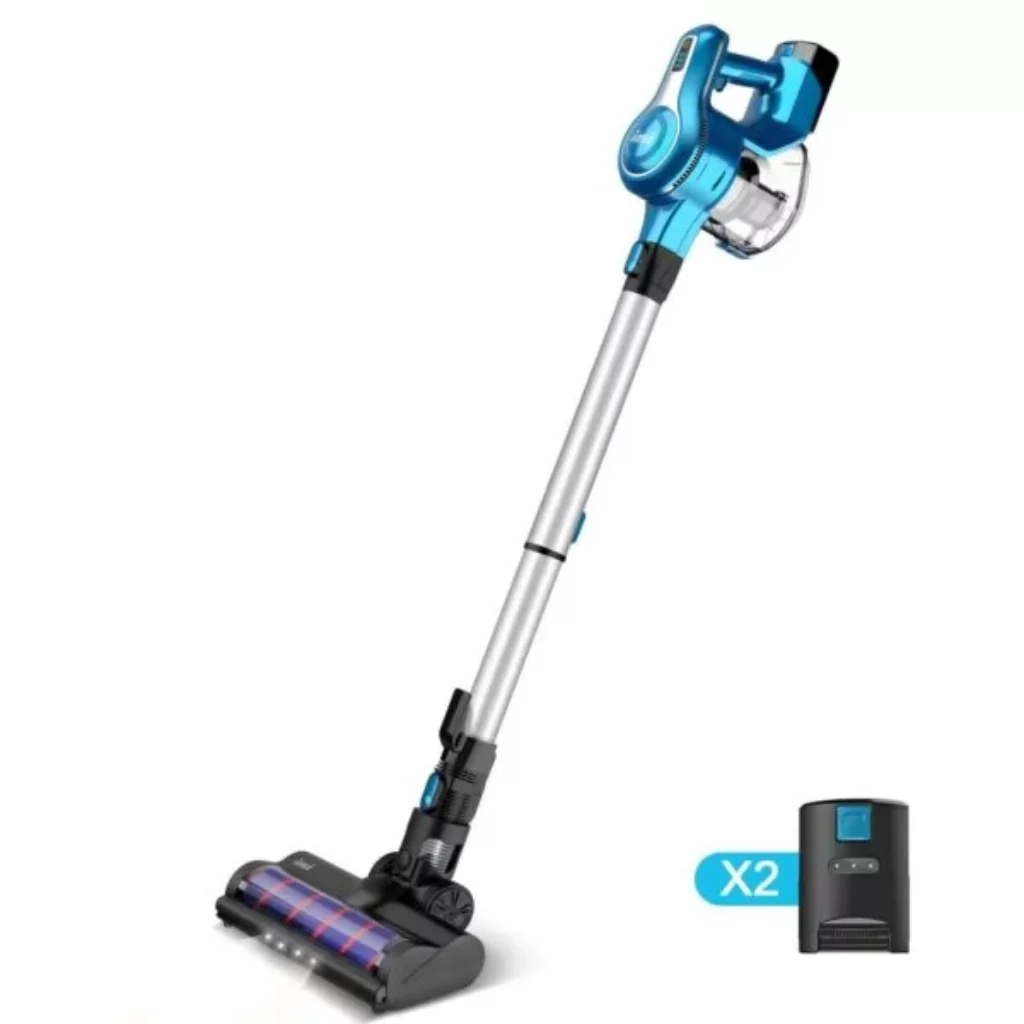INSE S6P Cordless Vacuum Cleaner with 2 Batteries, Up to 80min Run-time Rechargeable Stick Vacuum, Lightweight Powerful Suction Handheld Vac,