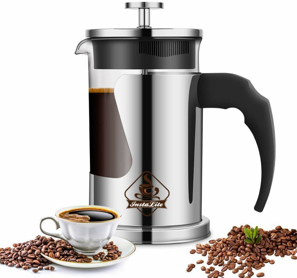 Instalite French Press Coffee Maker with 4 level filteration system