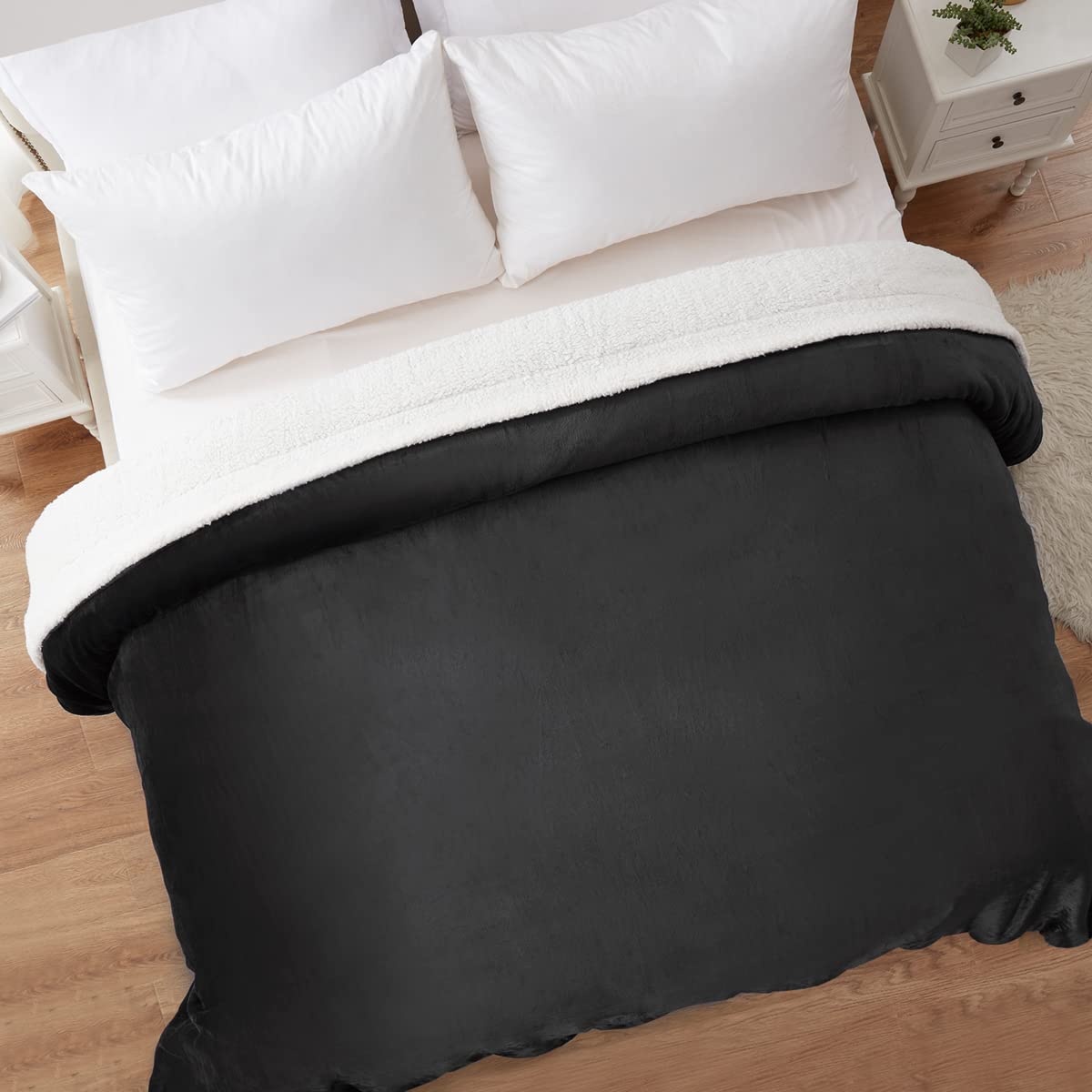 KAWAHOME Sherpa Fleece Blanket King Size Winter Super Soft Extra Warmest and Heavy Thick Winter 500GSM Bed Blankets