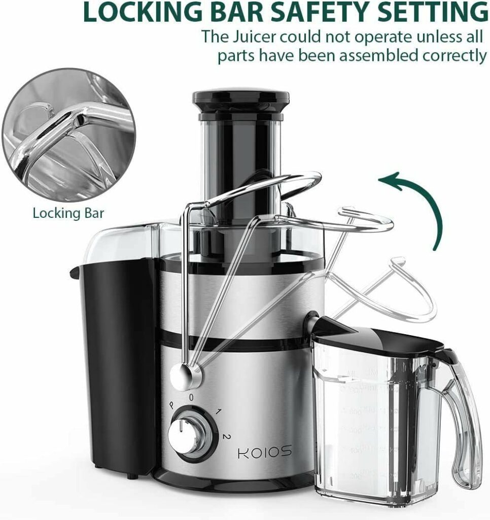 KOIOS Centrifugal Juicer Machines, Juice Extractor  with steel filter
