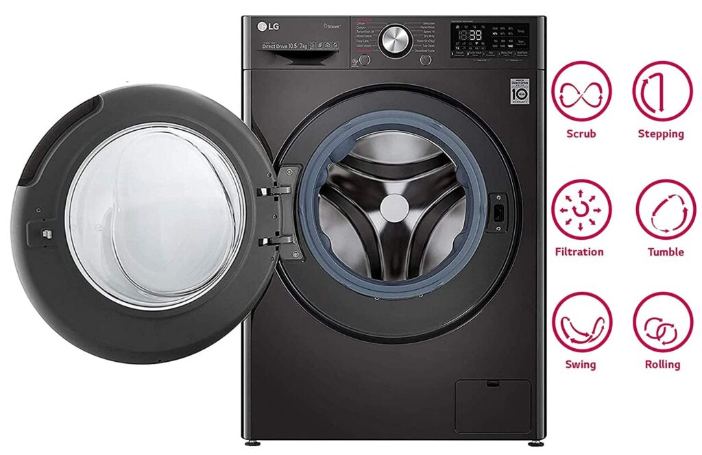 LG 10.5 Kg  7.0 Kg Inverter Front Load Wi-Fi Washer Dryer