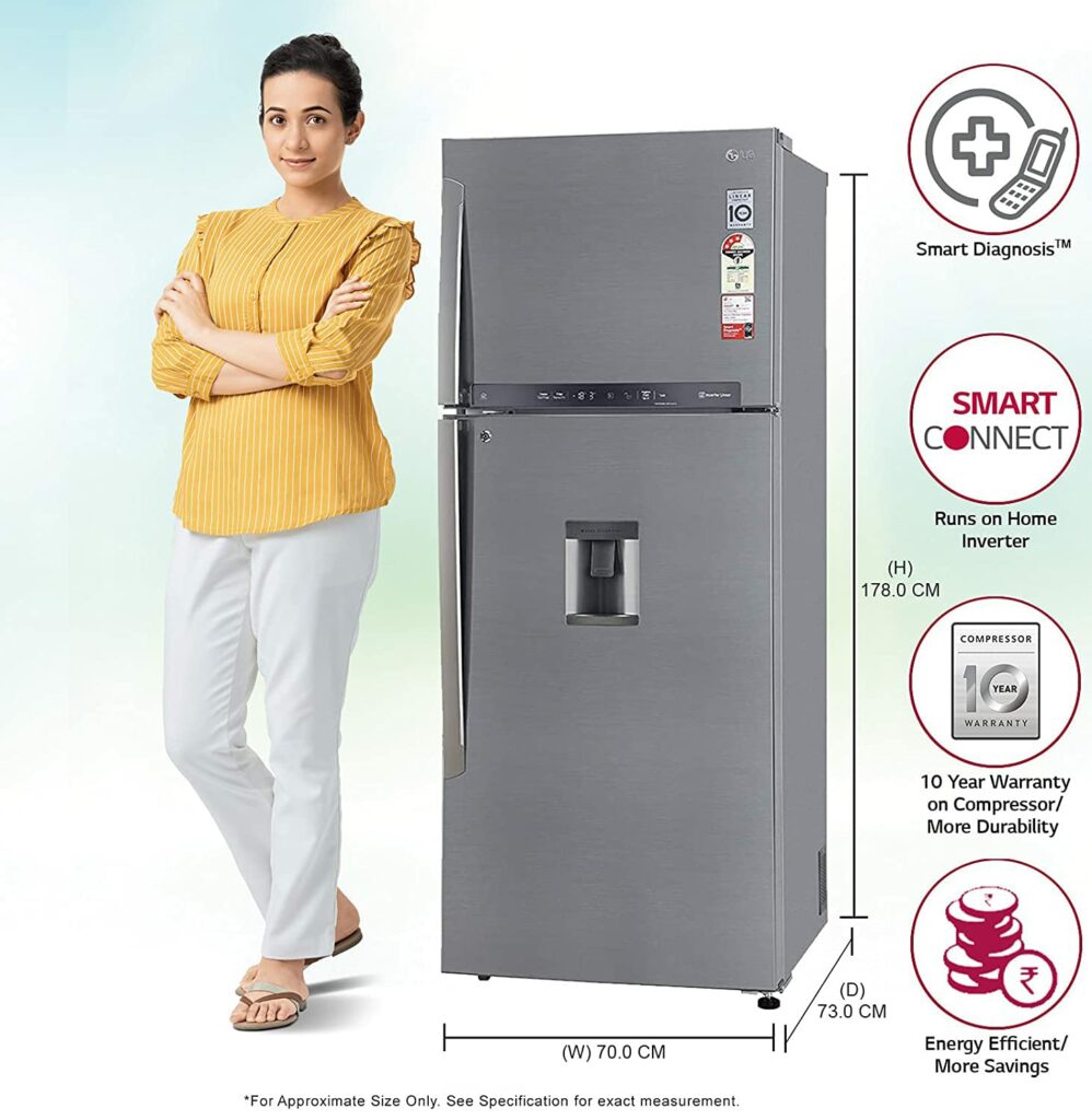 LG 471L 3 Star Frost-Free Inverter Wi-Fi refrigerator