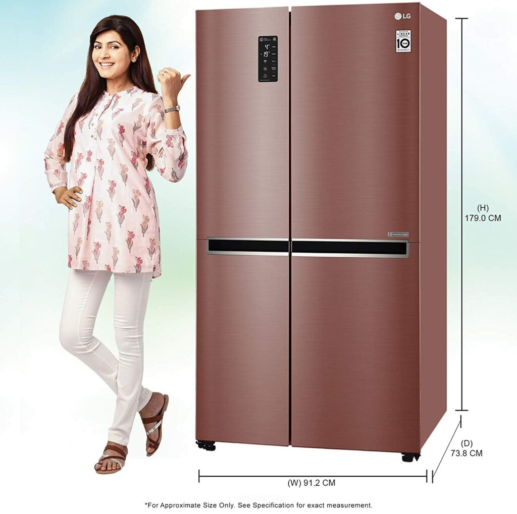 LG 687L Wi - Fi Inverter Frost-Free Side-by-Side Refrigerator