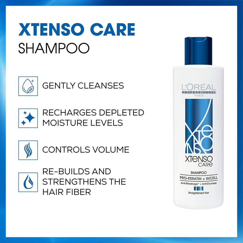 L'Oréal Professionnel Xtenso Care Shampoo For Straightened Hair, 250 ML