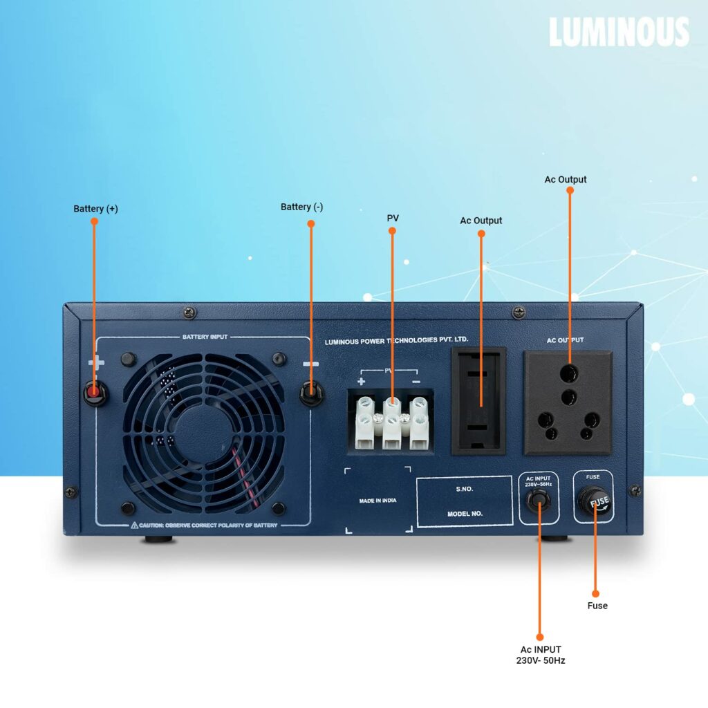 Luminous NXG 1150 Pure Sinewave Solar Inverter with ISOT Technology with 2 year warranty