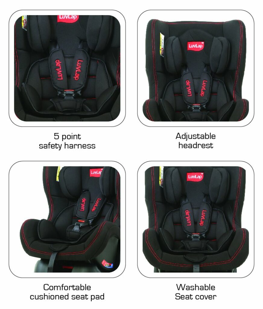LuvLap Sports Convertible Car Seat for Baby & Kids of 0 to 4 Years