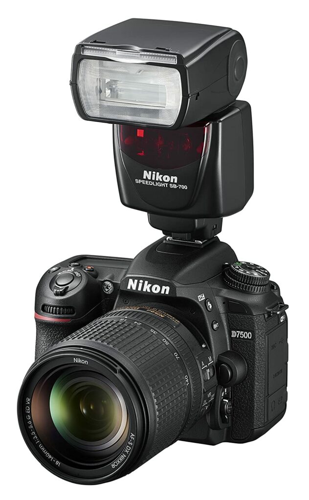 Nikon D7500 20.9MP Digital SLR Camera with flash light