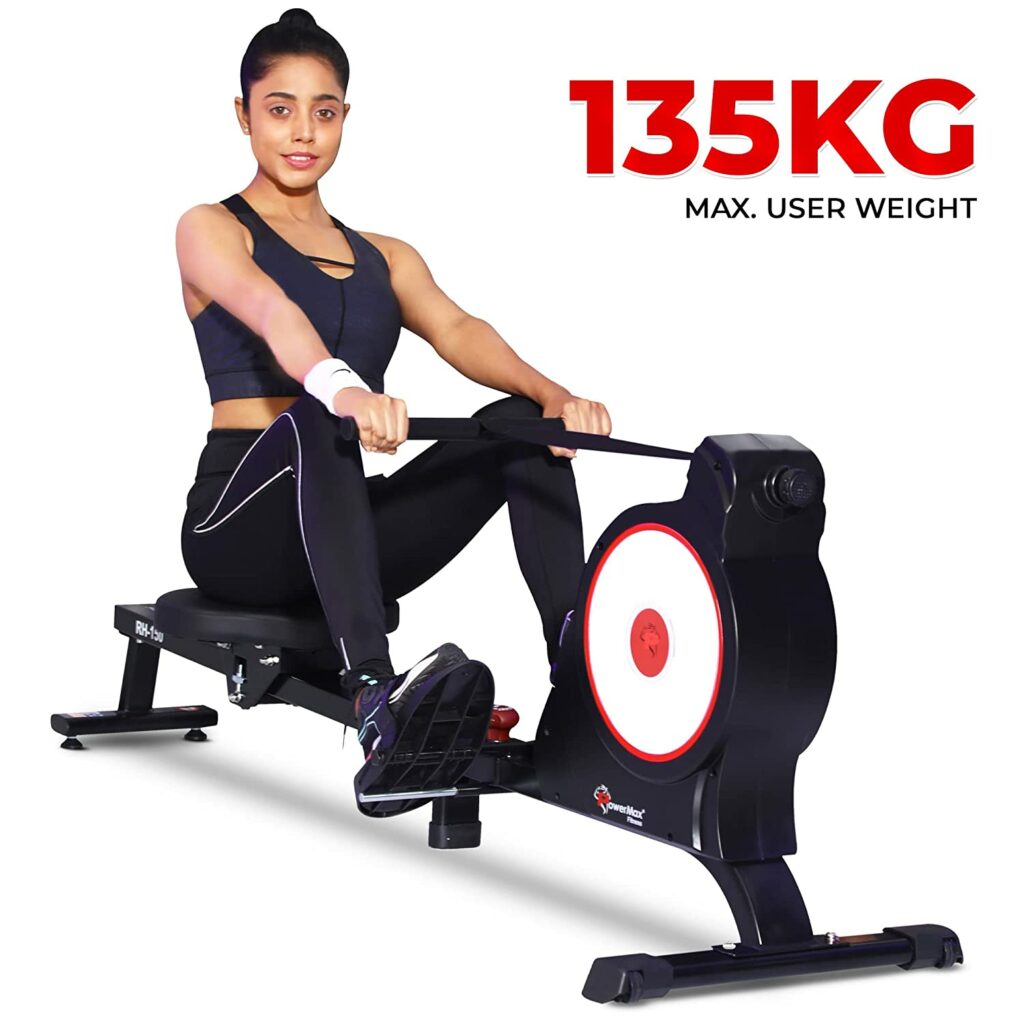 PowerMax Fitness RH-150 Foldable Exercise Rowing Machine