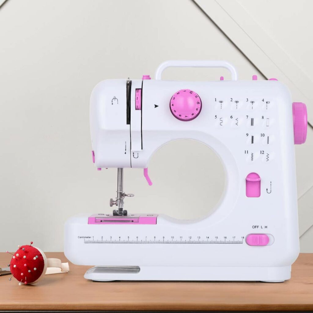 RZChome 12 Stitch Sewing Machine, Portable Household Easy to Use for Beginners