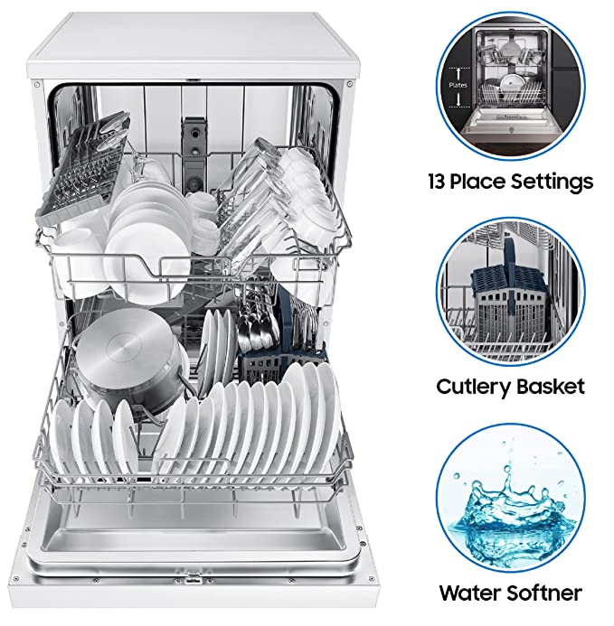Samsung 13 Place Setting Freestanding Dishwasher with cutlery busket