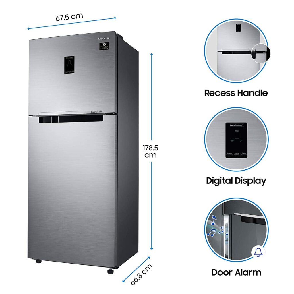 Samsung 415 L 3 Star Frost-Free Inverter Double Door Refrigerator with door alarm
