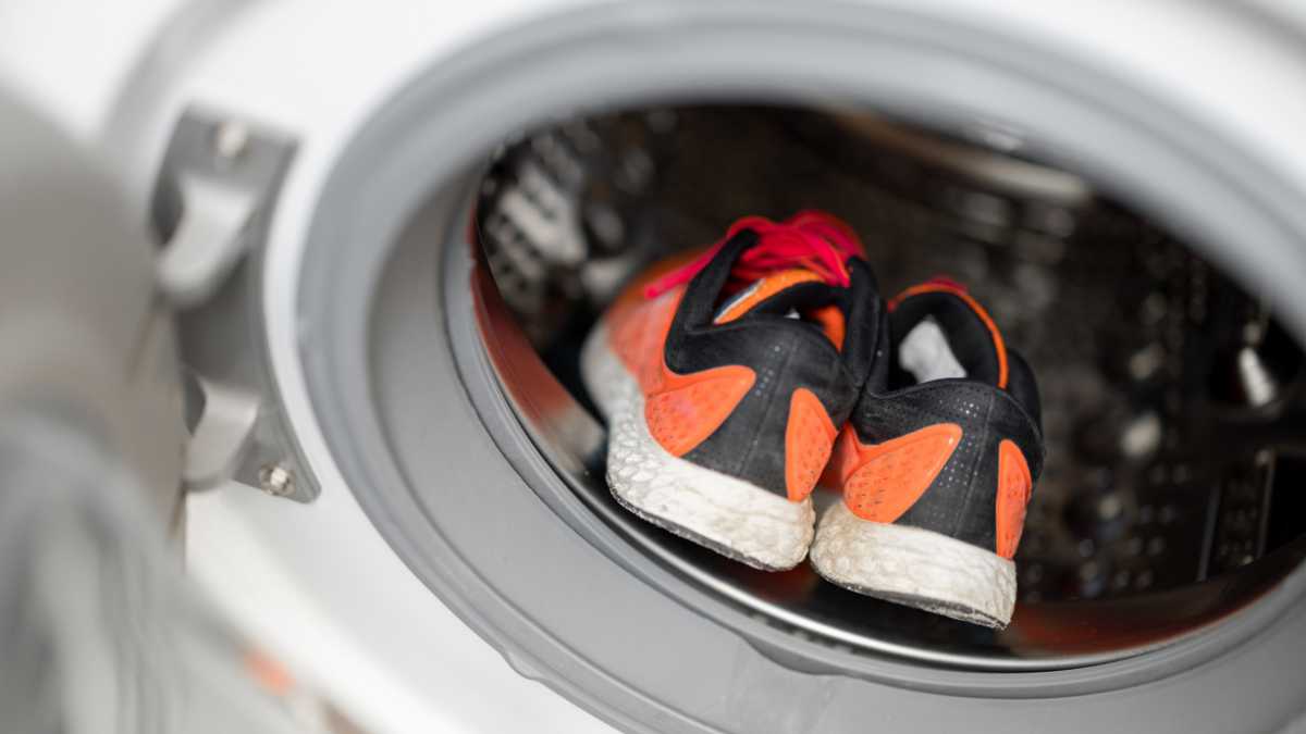 shoes in the washing machine