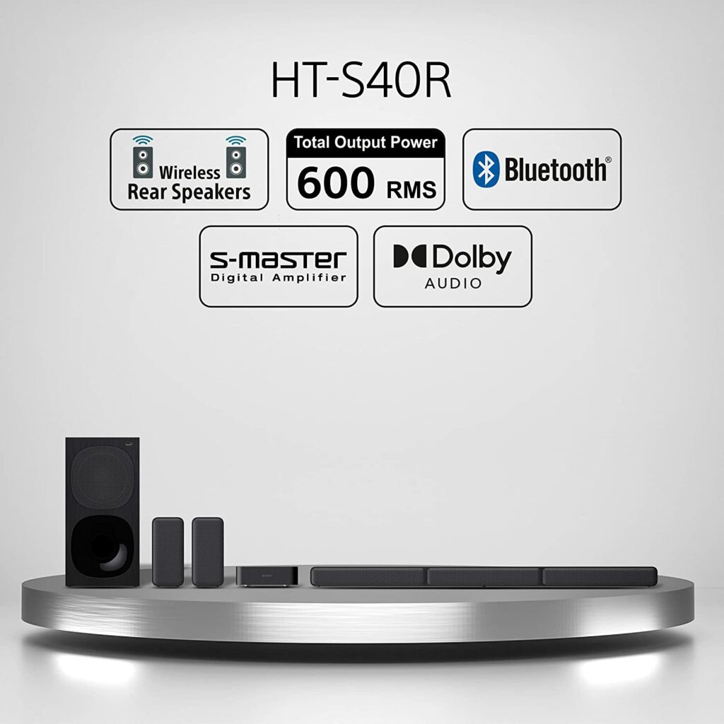 Sony HT-S40R Real 5.1ch Dolby Audio Soundbar for TV