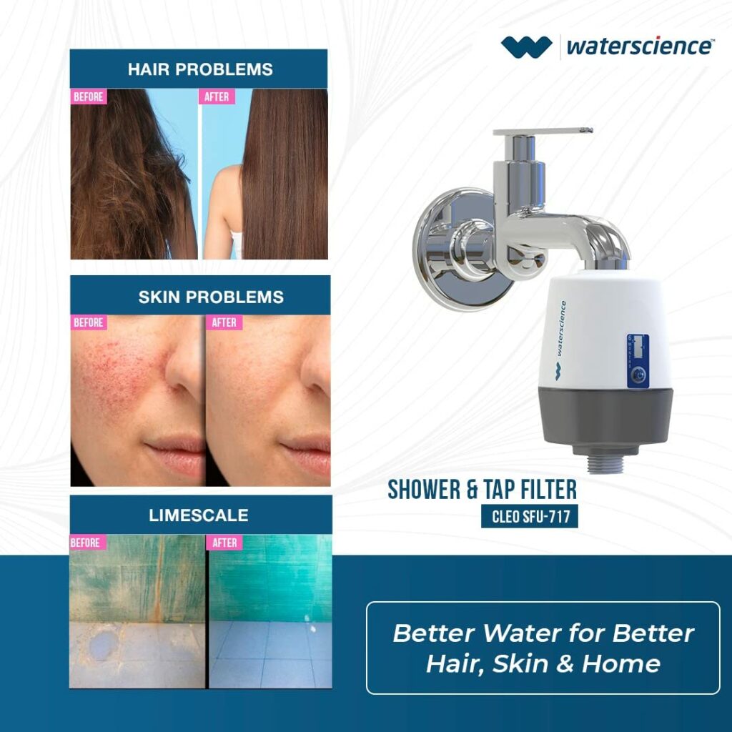 WaterScience CLEO Shower & Tap Filter for Hard Water Softening