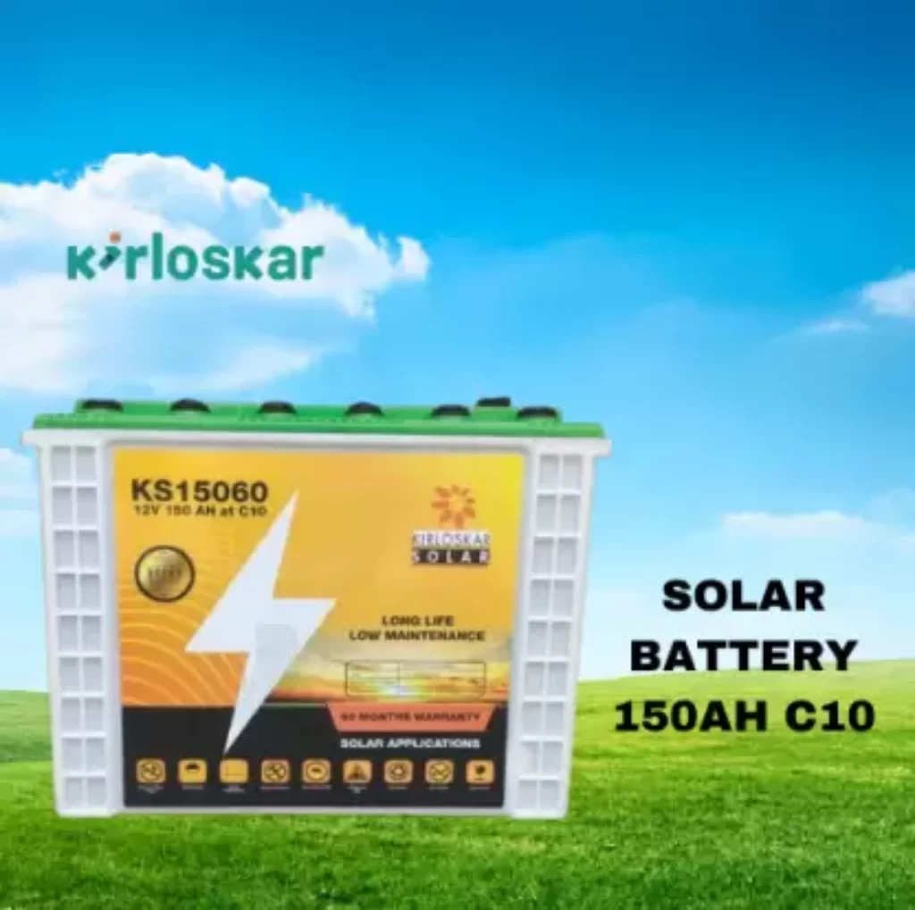 kirloskar 150AH C10 Flooded Solar Battery   with 150 AH C10