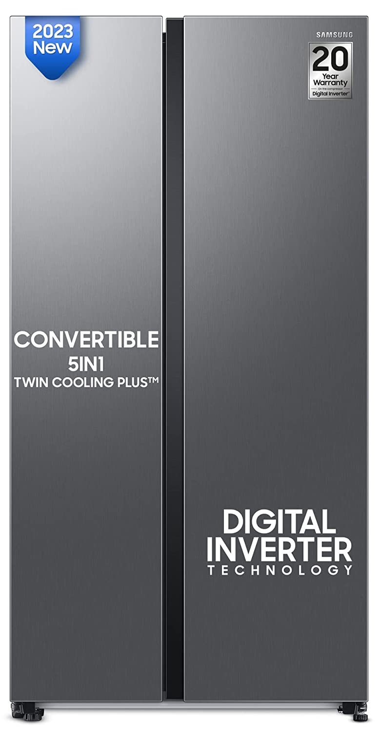 Samsung 653 L Frost Free Convertible 5In1, Digital Inverter Wi-Fi Enabled Side by Side Refrigerator