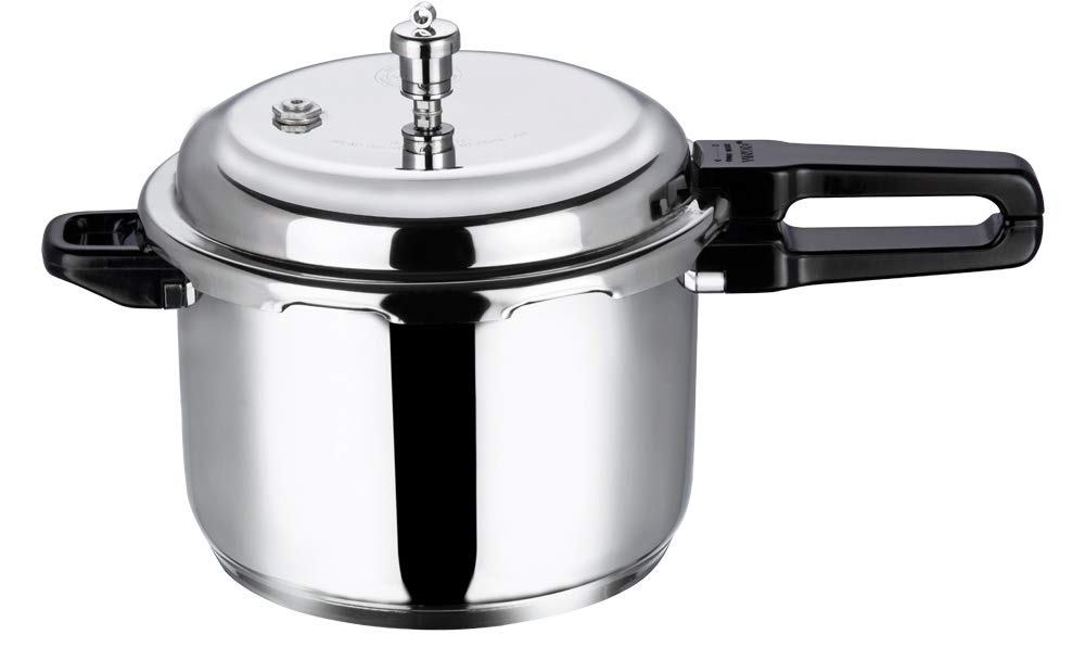 Vinod 18 by 8 Stainless Steel Outer Lid Pressure Cooker -10 Ltr