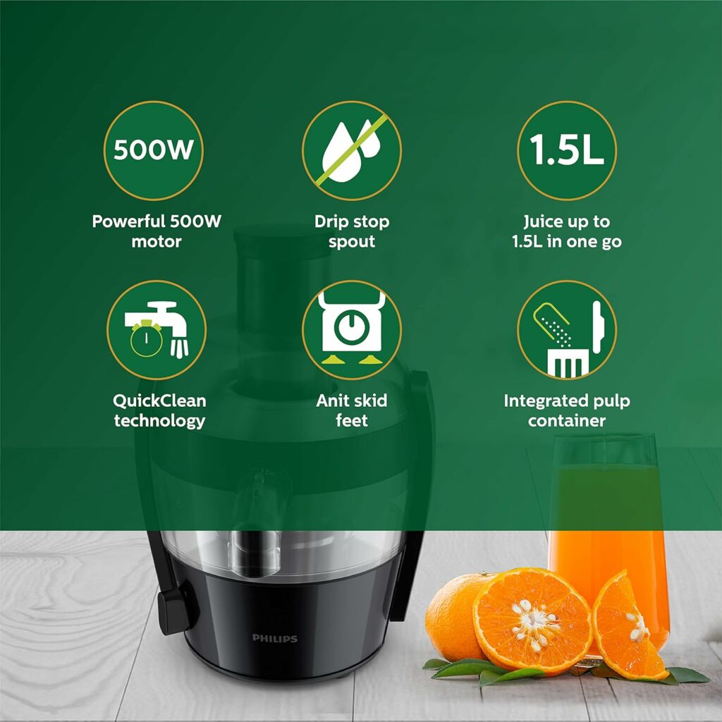 Philips Viva Collection HR183200 Centrifugal juicer specifications and key parts