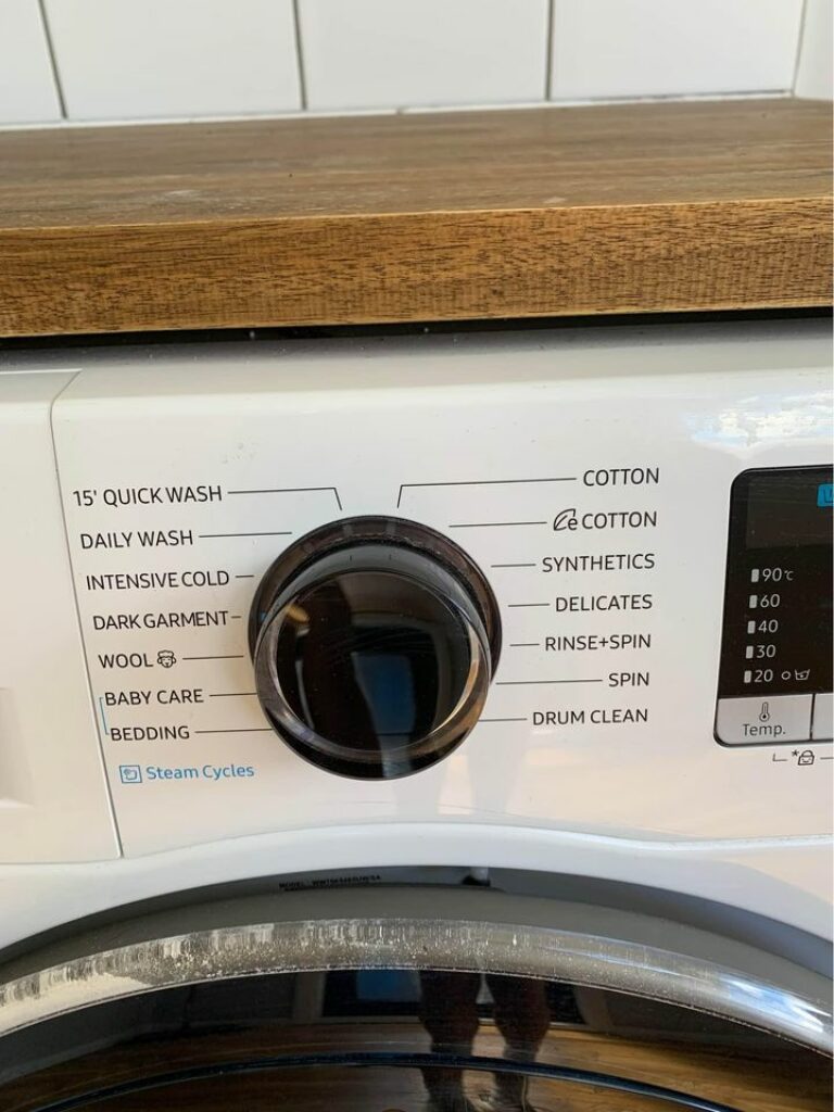 Samsung washing machine temperature settings