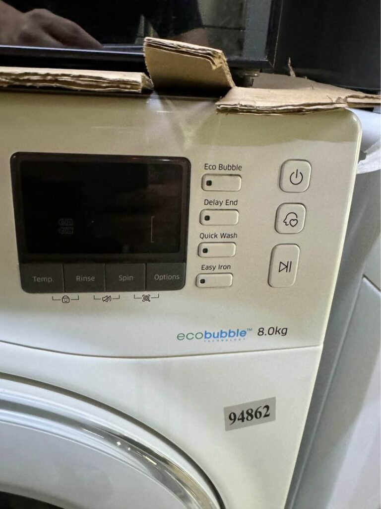 Washing Machine menu settings