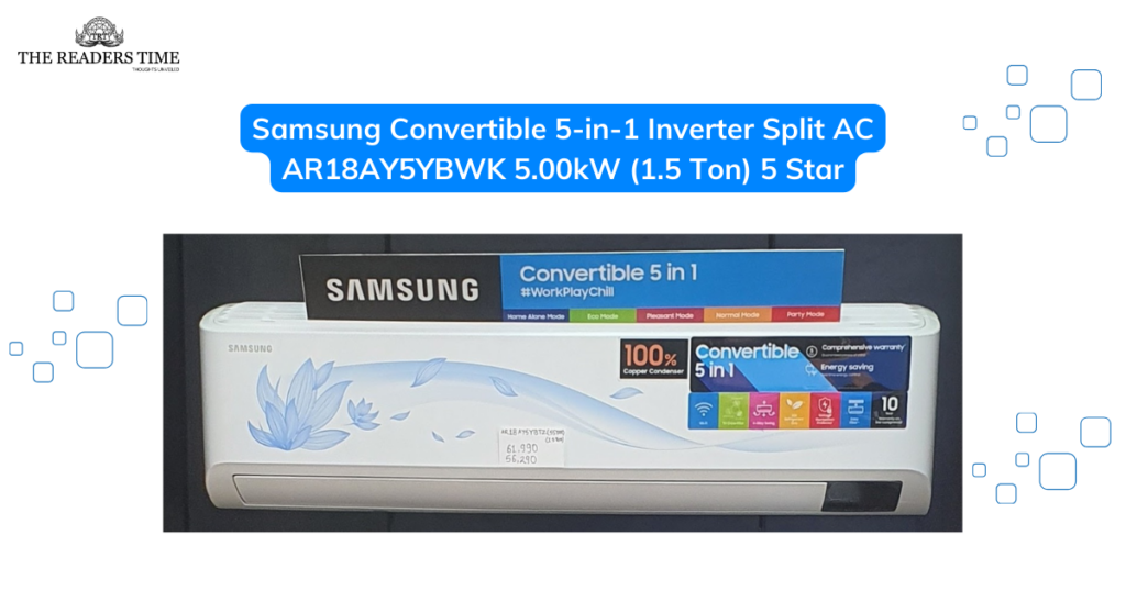 Samsung Convertible 5-in-1 Inverter Split AC AR18AY5YBWK 5.00kW (1.5 Ton) 5 Star
