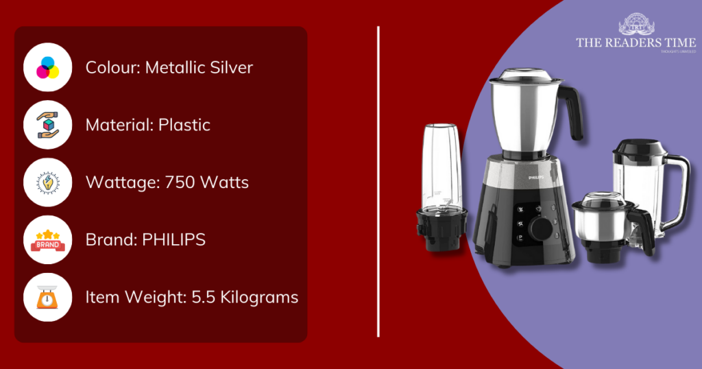 PHILIPS HL7777/00 750W Mixer Grinder (Noise level under 75 dB) specification