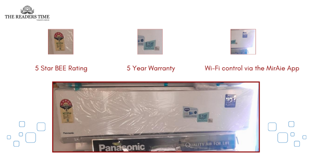 Panasonic 1 Ton 5 Star Wi-Fi Inverter Smart Split AC Specifications