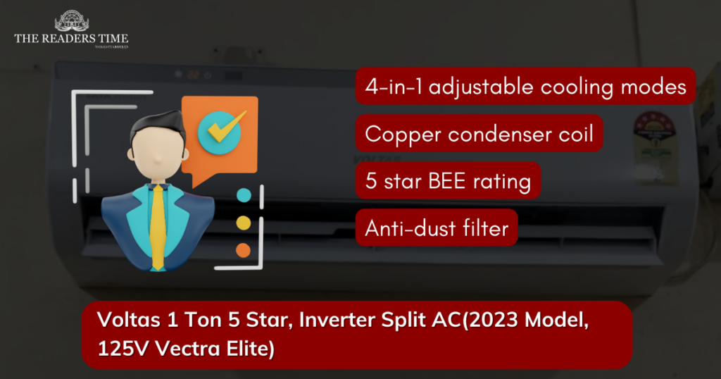 Voltas 1 Ton 5 Star, Inverter Split AC(Vectra Elite) specs verified by our expert