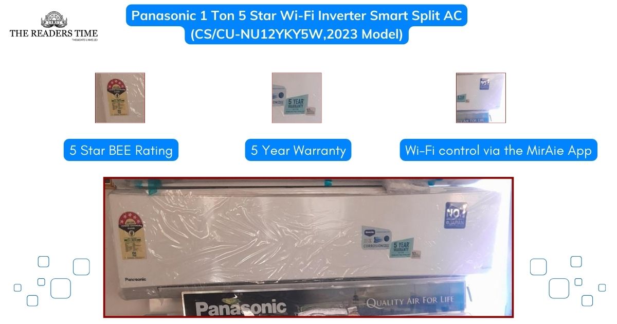 Panasonic 1 Ton 5 Star Wi-Fi Inverter Smart Split AC specifications