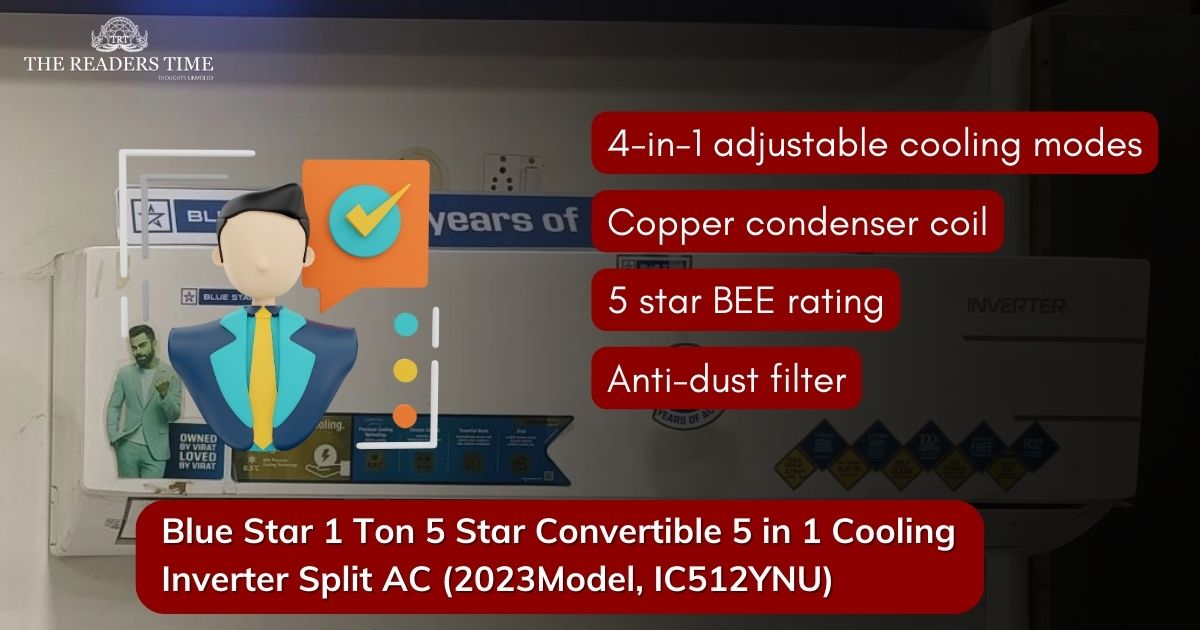 Blue Star 1 Ton 5 Star Convertible  Split AC specifications verified by expert