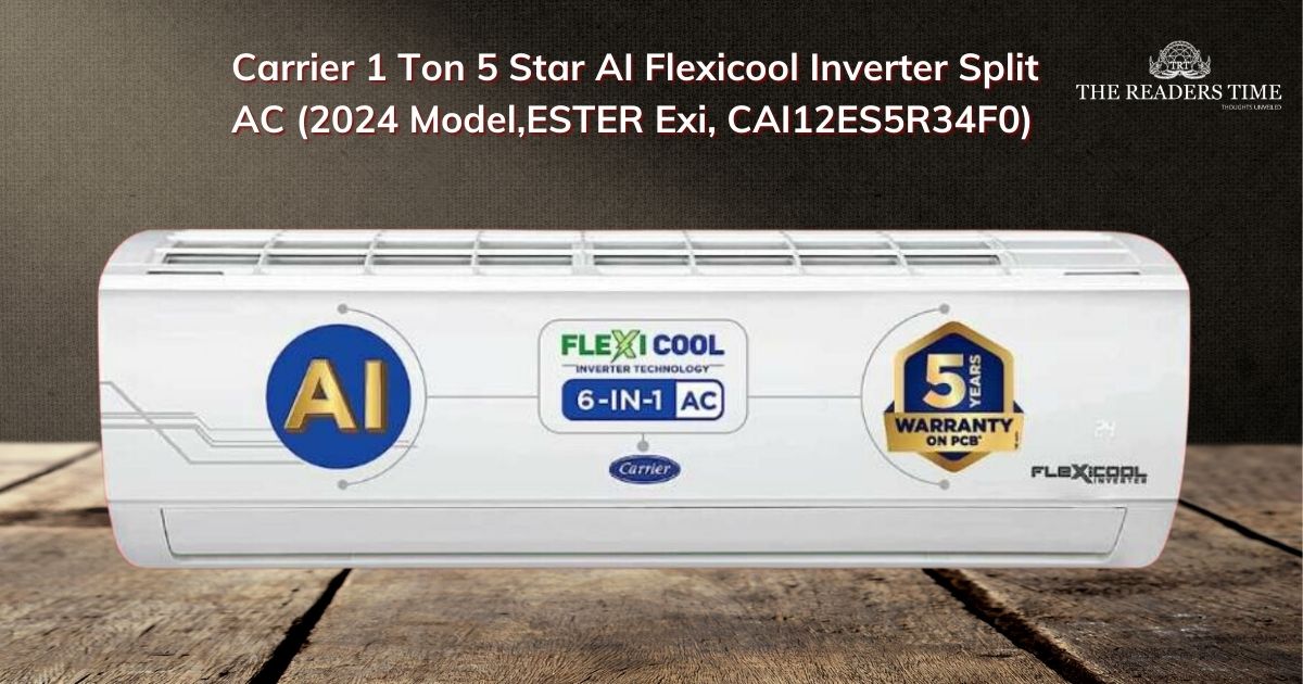 Carrier 1 Ton 5 Star AI Flexicool Inverter Split AC cover photo