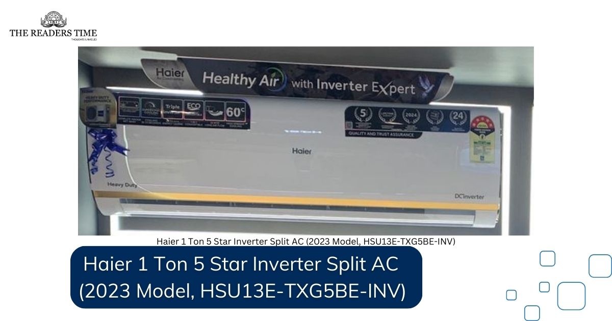 Haier 1 Ton 5 Star Inverter Split AC cover photo