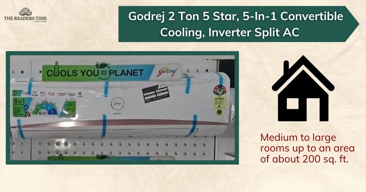 Godrej 2 Ton 5 Star, 5-In-1 Convertible Cooling, Inverter Split AC specifications verified by Expert