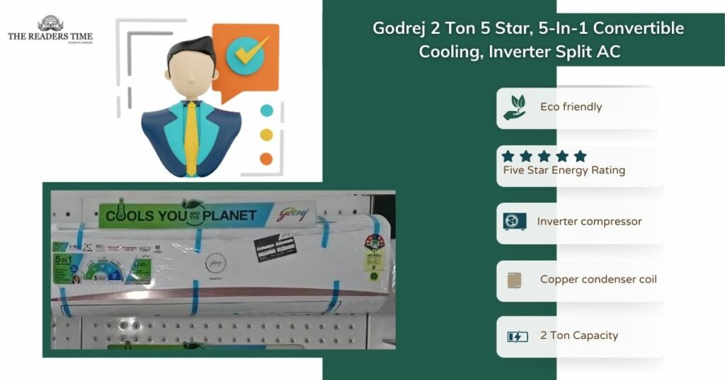 Godrej 2 Ton 5 Star, 5-In-1 Convertible Cooling, Inverter Split AC specifications verified by expert