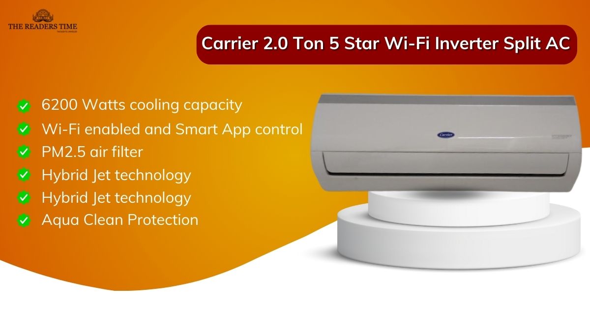 Carrier 2.0 Ton 5 Star Wi-Fi Inverter Split AC features verified by expert
