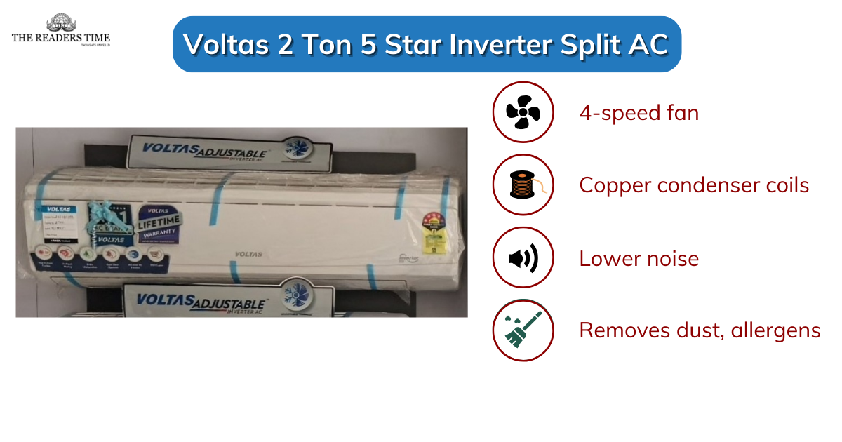 Voltas 2 Ton 5 Star Inverter Split AC specifications