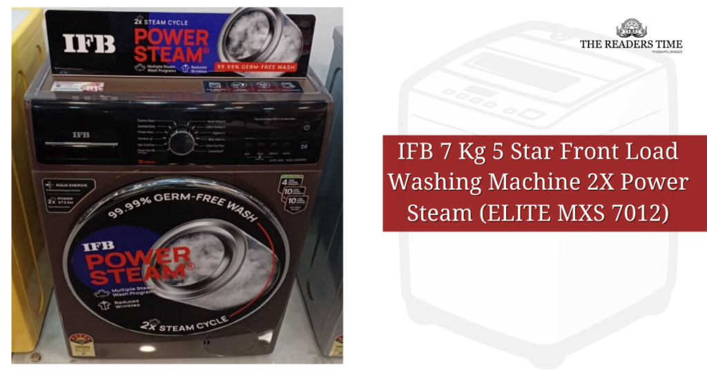 IFB 7 Kg 5 Star Front Load Washing Machine 2X Power Steam (ELITE MXS 7012) front view