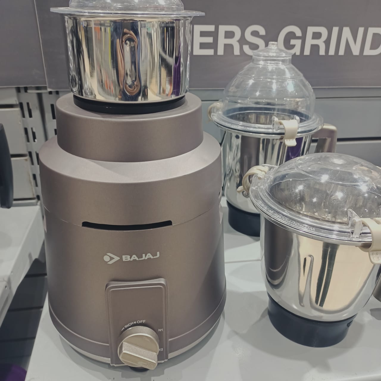 Bajaj Herculo 1000W Powerful Mixer Grinder with 3 Stainless steel jars