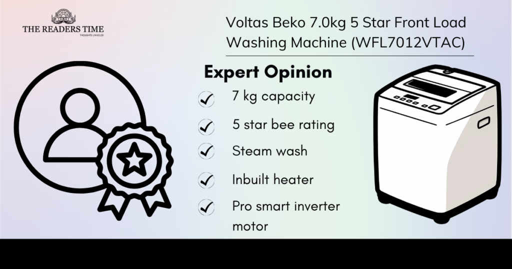 Voltas Beko 7.0kg 5 Star Front Load Washing Machine (WFL7012VTAC) expert opinion