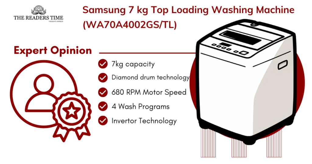 Samsung 7 kg Top Loading Washing Machine (WA70A4002GS/TL) expert opinion
