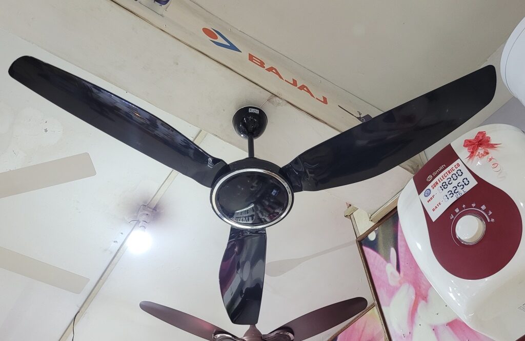 KUHL Brise E3 1400mm Stylish Power Saving BLDC Ceiling Fan installed in a ceiling