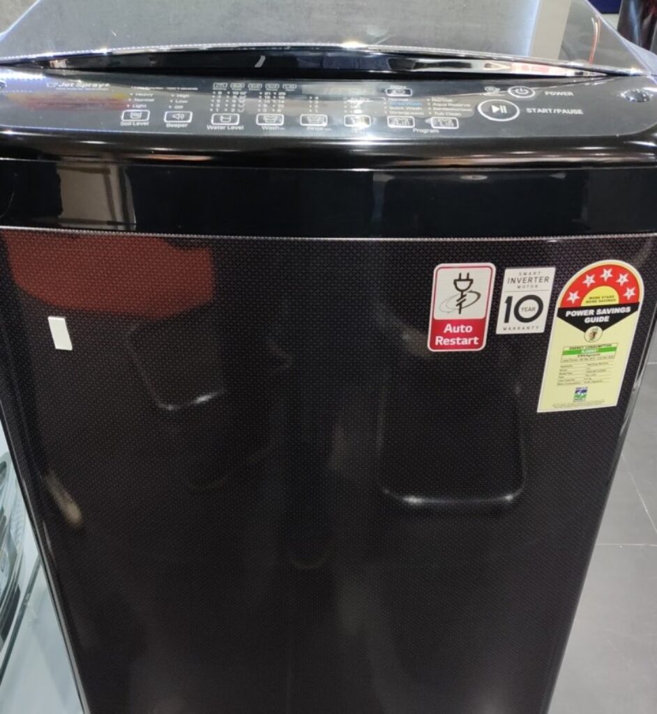 LG 7 Kg Top Load Washing Machine Appliance (T70SJSF2ZA) Energy star ratings